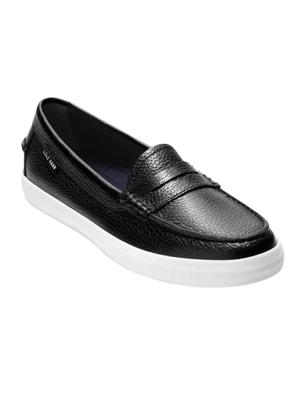 Cole Haan Nantucket Penny Loafer Black Pebbled Leather